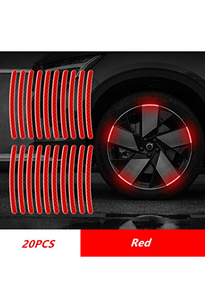 Choice5 Red 20pcs 20Pcs Auto Motorcycle Bicycle Car Wheel Hub Reflective Stic...