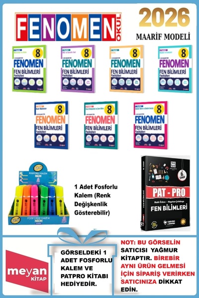 Fenomen Yayıncılık 8.Sınıf Fen Bilimleri Fasikül Seti (1-2-3-4-5-6-7. Sayılar...
