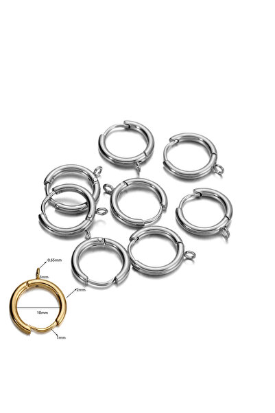 Choice1 Steel 02 10pcs/lot Stainless Steel Gold Color Plated Huggie Earrings ...