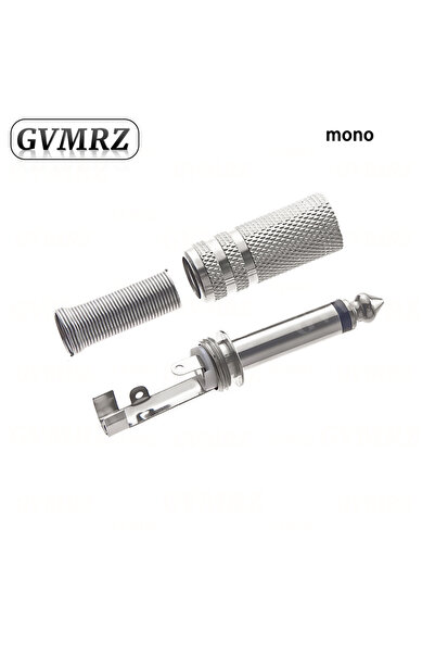Choice8 Silver Mono 5PCS 6.3MM Mono/Stereo AUDIO jack Plug Male Connector Wel...