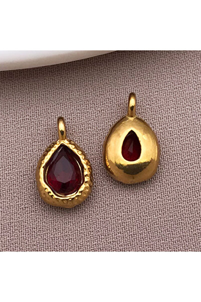 Choice9 T1548-5pcs 5pcs Stainless Steel Teardrop Charms Inlaid with Crystals ...