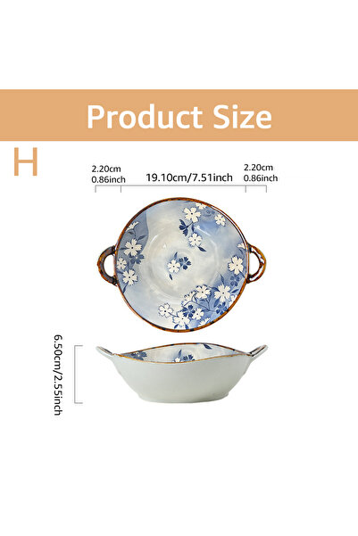 Choice 7.5 inch Style H Japanese Household Noodle Bowl 7.5inch Ceramic Soup B...