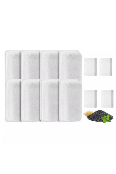 Choice 4L L Replacement Filters Stainless Steel Cat Water Fountain & 8+4 Repl...