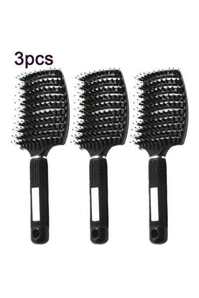 Choice 3pcs Black Detangling Hairbrush Scalp Massage Comb Bristle Nylon Women...