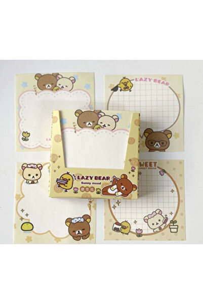 Choice 1 box 200pcs C 200PCS Rilakkuma Sticky Notes Boxed Cute Relax Bear Car...