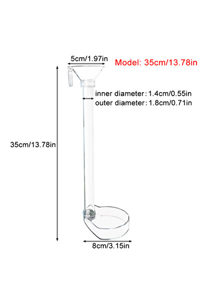 Choice Feeder 35cm Acrylic Aquarium Fish Feeder Transparent Tube Multifunctio...