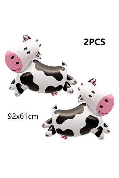 Choice as the picture shown 2pcs big size 2Pcs Cow Foil Balloons Cow Shape He...