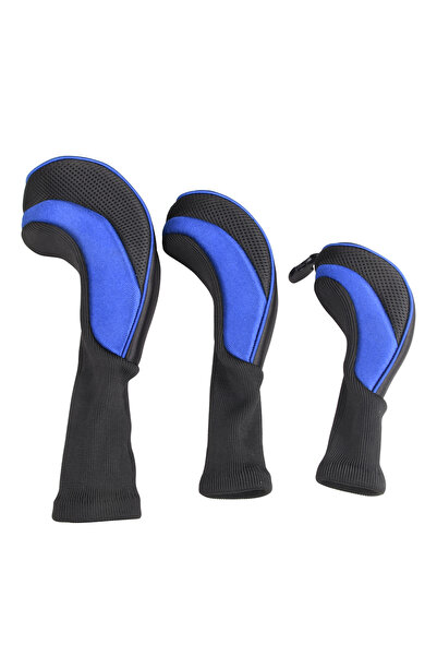 Choice Blue 3Pcs/Set of Long-necked Golf Club Head Covers Numbered Wooden Clu...