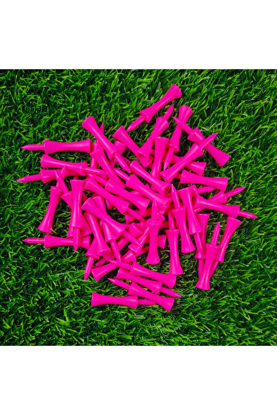 Choice Pink Plastic Golf Tee Pack 50 Pcs Step Down 59mm Golf Tees Colorful Fo...