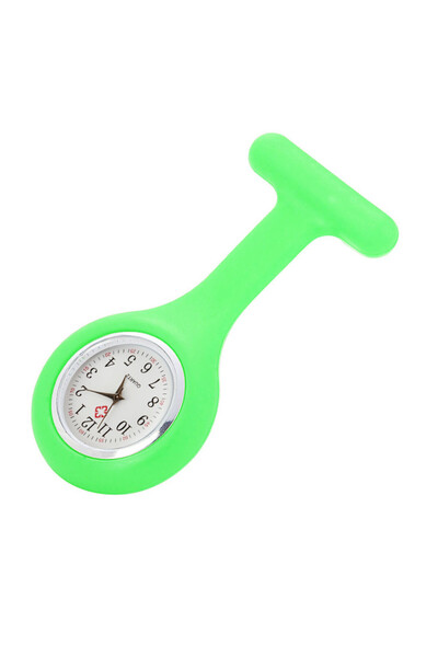 Choice5 green Silicone Watch Brooch Tunic Fob Watch With Free Battery