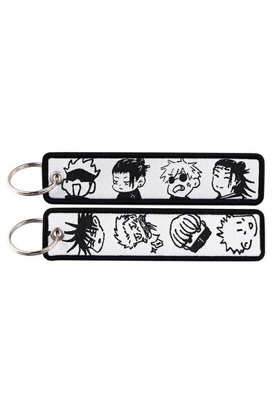 Choice13 Bandai 11 Cool Man Embroidered Keychains Key Fobs Manga Anime Key Ta...