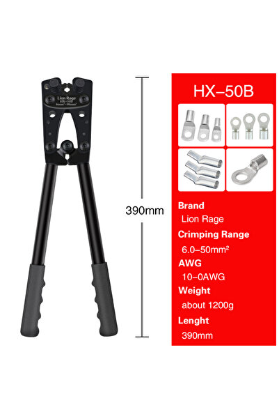 Choice7 كماشة تجعيد أطراف الأنابيب HX-50B H، أداة تجعيد سداسية متعددة الاستخد...
