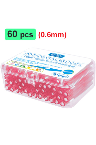 Choice9 60 pink 0.6-1.5mm 60PCS Interdental Brush Teeth Cleaning Orthodontics...