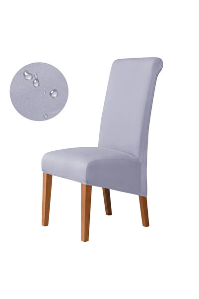 Choice 1PC A5 Light gray 1/4/6Pcs Solid Color Chair Cover Elastic XL Size Din...