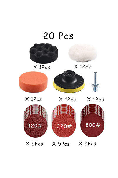 Choice6 20Pcs 120-800 15-65 Pcs Car Headlight Repair Restoration Kit 3 Inch 7...