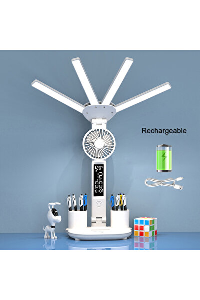 Choice Fan Charging Multifunctional LED Study Table Lamp Rechargeable Reading...