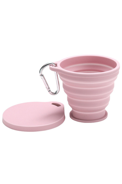 Choice Pink Foldable Silicone Water Cup Portable Reusable Food-Grade Silicone...
