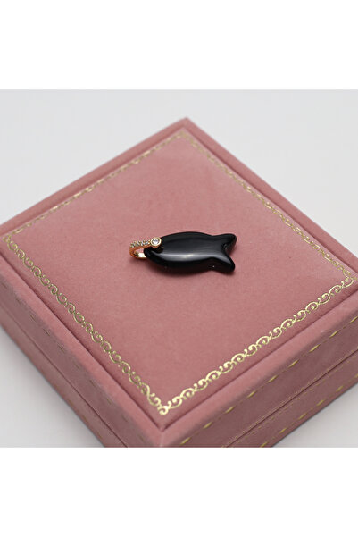 choice2 Black Agate 3 Pieces Natural Stone Charms Crystal Agate Fish Shaped P...