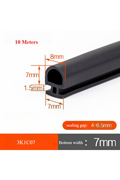 Choice12 3K1C07 10M Bottom Width 4/5/6/7mm Sealing Strips Bridge Aluminum Doo...