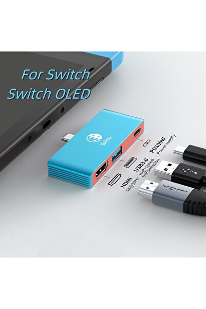 Choice1 محطة إرساء BULE BLUE 4K30Hz 3 في 1 من نوع C مع منفذ HDMI وUSB 3.0 وشح...