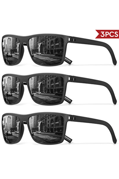 Choice 3PCS-C9 3/4 Pack New Designer Box Polarized Colorful Sunglasses for Me...