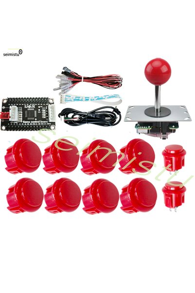 Choice 1 لاعب--عصا تحكم أركيد حمراء نسخة Sanwa Neo Geo Arcade Game Diy Kit Ra...