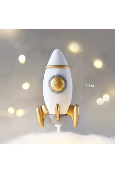 Choice 1pcs Astronaut Theme Cake Topper Planet Space Rocket Spaceship Birthda...