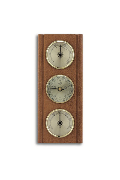 SomayStore TFA Analog Hava istasyonu, Yekpare Tahtadan Mamul 20.1002 Barometr...