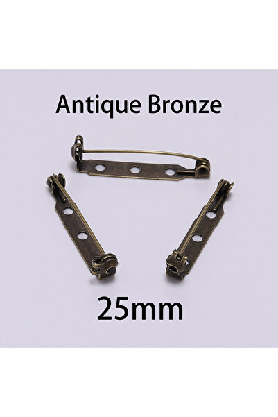 Choice Bronze - 25mm 20pcs 20 25 32 38mm Brooch Clip Base Pins Blank Safe Loc...