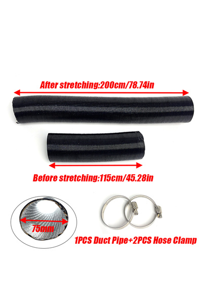 choice2 WKG-75mm-200cm Air Diesel Heater 75mm Diameter 200cm Length Duct Pipe...