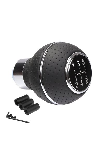 Choice 5 speed silver ring 5 Speed Universal Car Gear Shift Knob For Manual T...