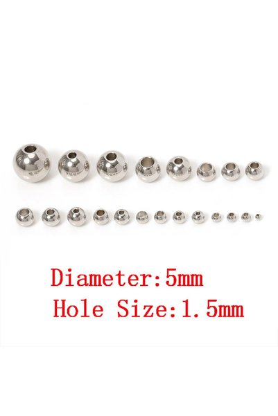 choice2 5x1.5mm 100pcs 2/3/4/5/6/8/10mm Metal Spacer Beads Round Beads for DI...