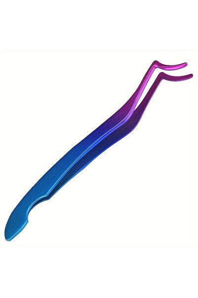 Choice BluePurple Stainless steel false eyelash tweezers seahorse clip eyelas...