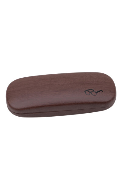 Choice Coffee High Quality Wood Grain Hard Kit Holder Metal Reading Glasses C...