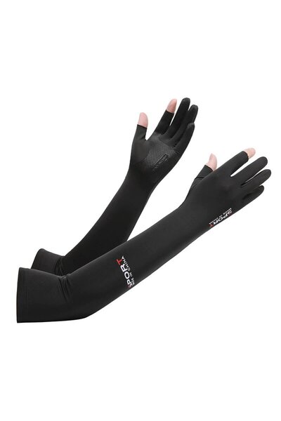 Choice Men Black UV Solar Arm Sleeves Men Cycling Gloves Hand Long Sleeves Dr...