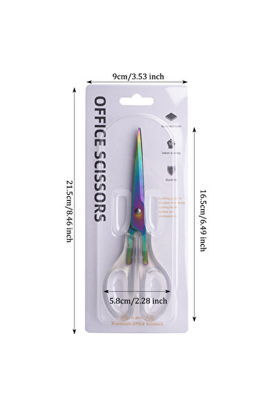 Choice Colored 1 Pcs Office Scissors,Transparent Handle Scissors Anti Rust,Ha...