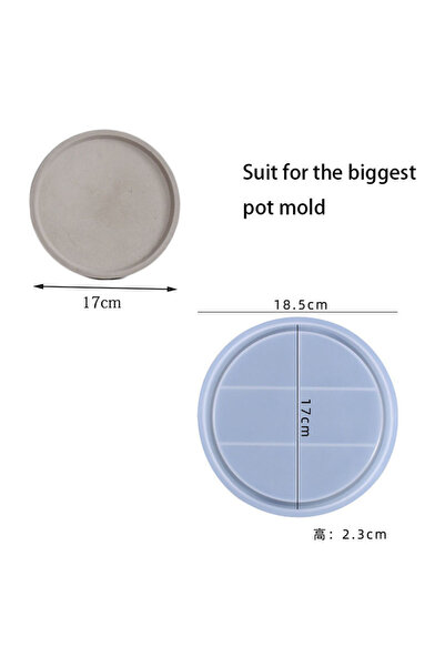 Choice3 17cm Home Decoration Terrazzo Tray Silicone Molds Round Concrete Coas...