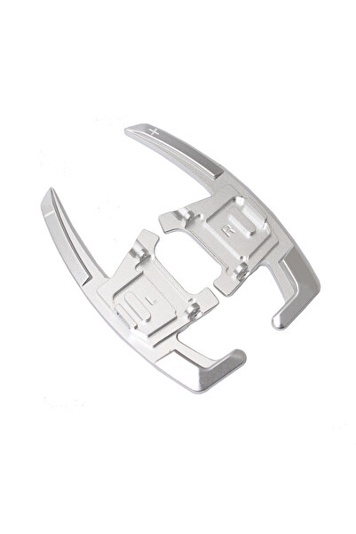 Choice Silver 2Pcs Car Auto Steering Wheel Paddle Extend Shifter Metal Shift ...