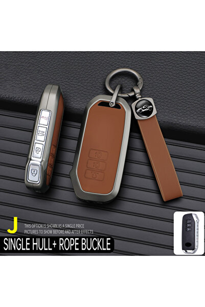 Choice Brown Bracelet Set 7 Buttons Zinc Alloy + Leather Car Key Case Cover f...