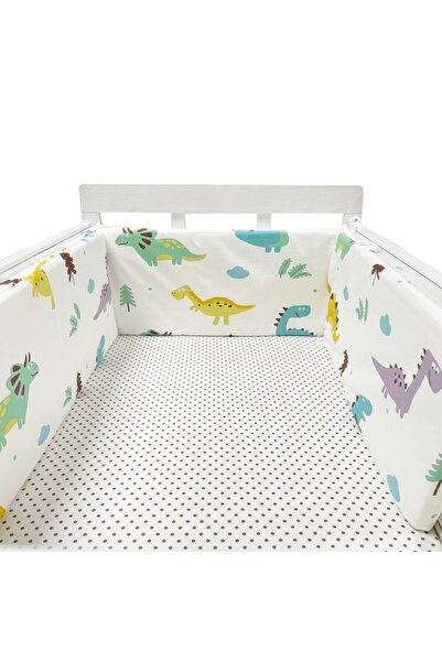 Choice Yellow Dinosaur Baby Bumper Chichonera Crib Cot Protector Infant Cotto...