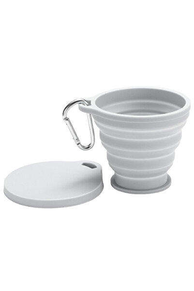 Choice Grey Foldable Silicone Water Cup Portable Reusable Food-Grade Silicone...