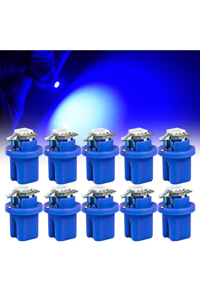 Choice5 Blue 10PCS T5 B8.5 LED 5050 Lighting Bulbs 12V Plug and Play for Car ...