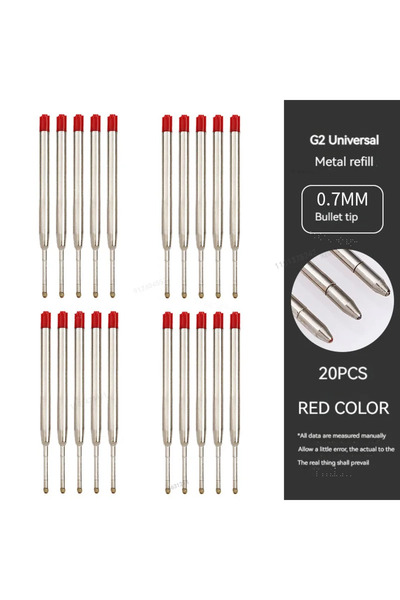 choice2 20 PCS Red 5/10/20pcs L:3.9 In/99mm Ballpoint Pen G2 Refills for Medi...