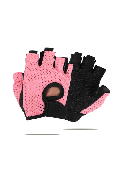 Choice S Pink Gym Fitness Gloves For Women, Breathable Half Finger Anti-Slip ...