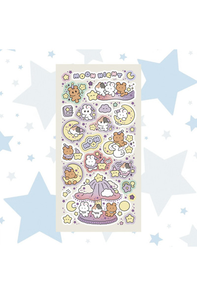 Choice14 01 Korean Cartoon Cute Retro Rock Graffiti Rabbit Bear Stickers Hand...