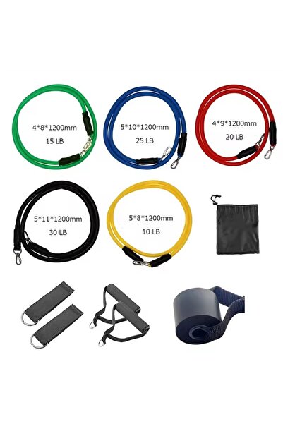 Choice1 11pcs set 1/11pc TPE Resistance Band Set Fitness Band Pull Rope Elast...