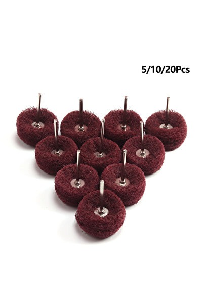 Choice1 10pcs Red 20/10/5pcs Nylon Mini Drill Abrasive Brush 25mm Buffing Pol...