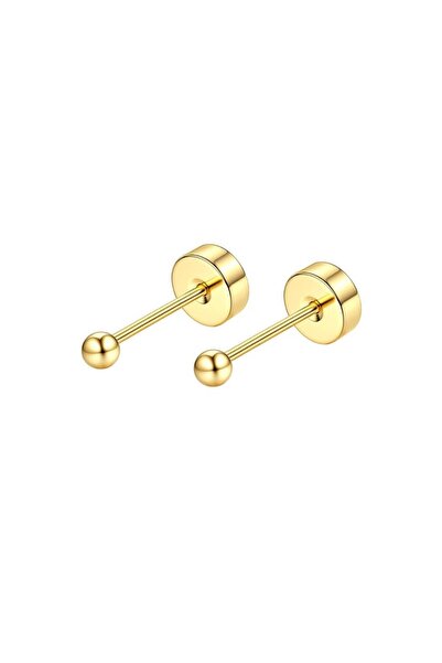 Choice7 1Pair 2mm Ball Gold 18 Pairs 14K Gold Plated Surgical Steel Screw Fla...
