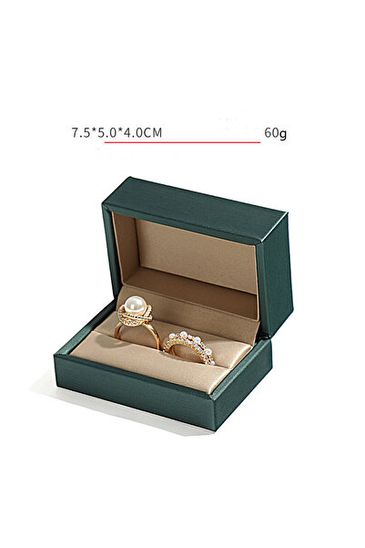 Choice4 green double ring Multi Style 1 Pcs Gold /Green Fashion Jewelry Box H...