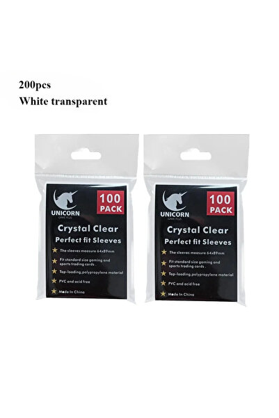 Choice4 200pcs 64 x 89 white 100pcs Hot Transparent MTG Card Sleeves Standard...